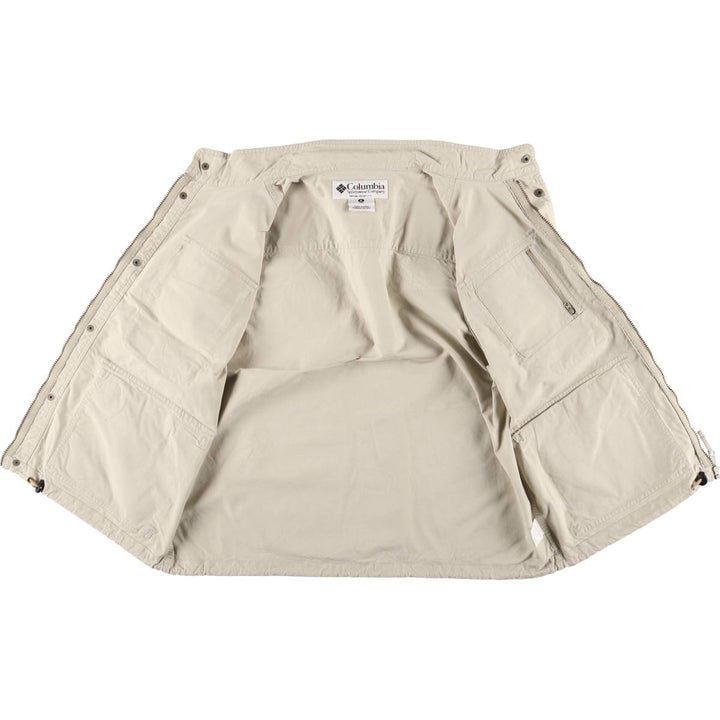90s-00'S Columbia Fishing Vest Men's XL cotton Khaki type beige Vintage Second Hand
