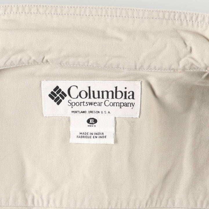 90s-00'S Columbia Fishing Vest Men's XL cotton Khaki type beige Vintage Second Hand