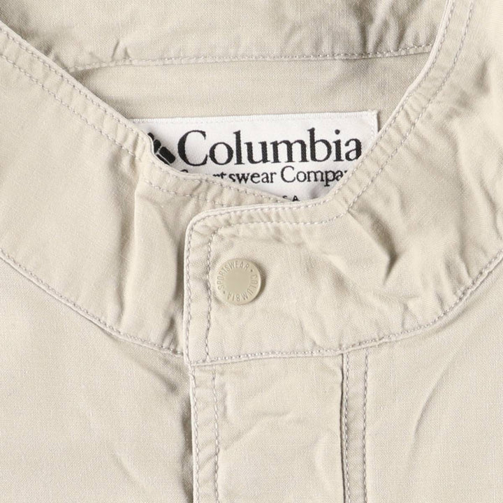 90s-00'S Columbia Fishing Vest Men's XL cotton Khaki type beige Vintage Second Hand