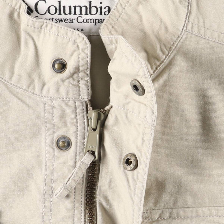 90s-00'S Columbia Fishing Vest Men's XL cotton Khaki type beige Vintage Second Hand