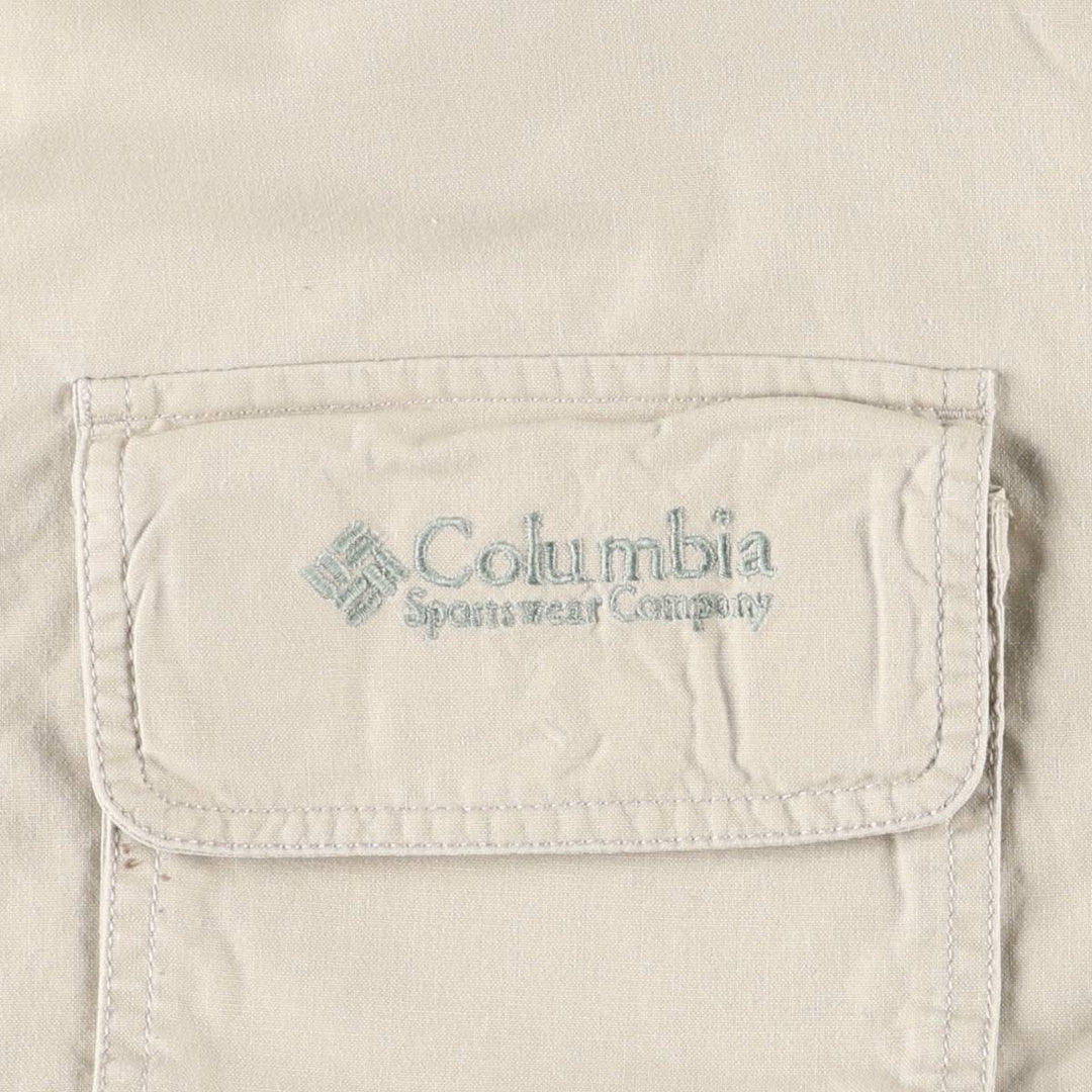 90s-00'S Columbia Fishing Vest Men's XL cotton Khaki type beige Vintage Second Hand