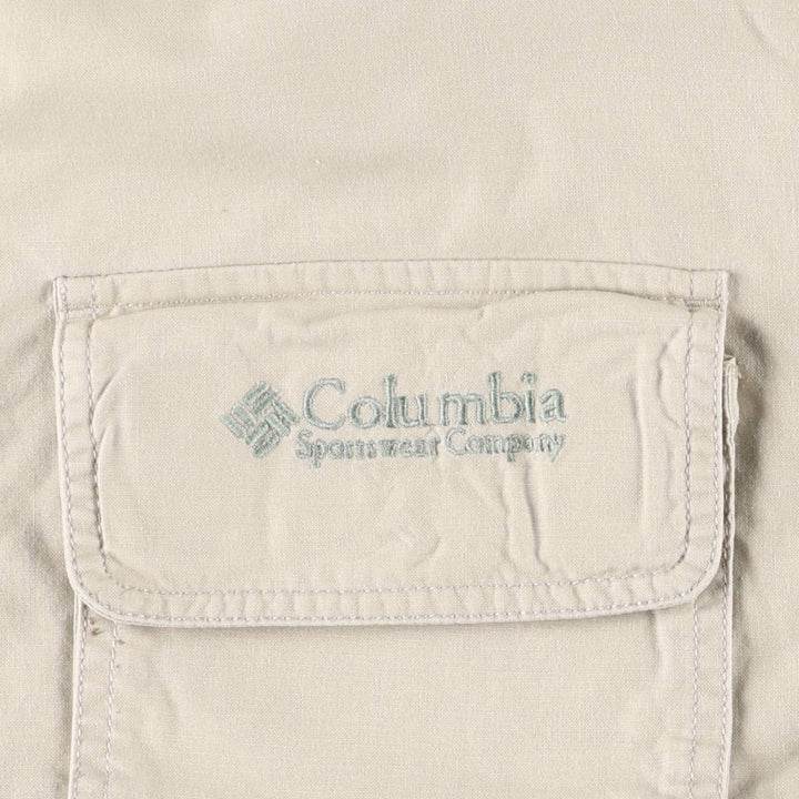 90s-00'S Columbia Fishing Vest Men's XL cotton Khaki type beige Vintage Second Hand