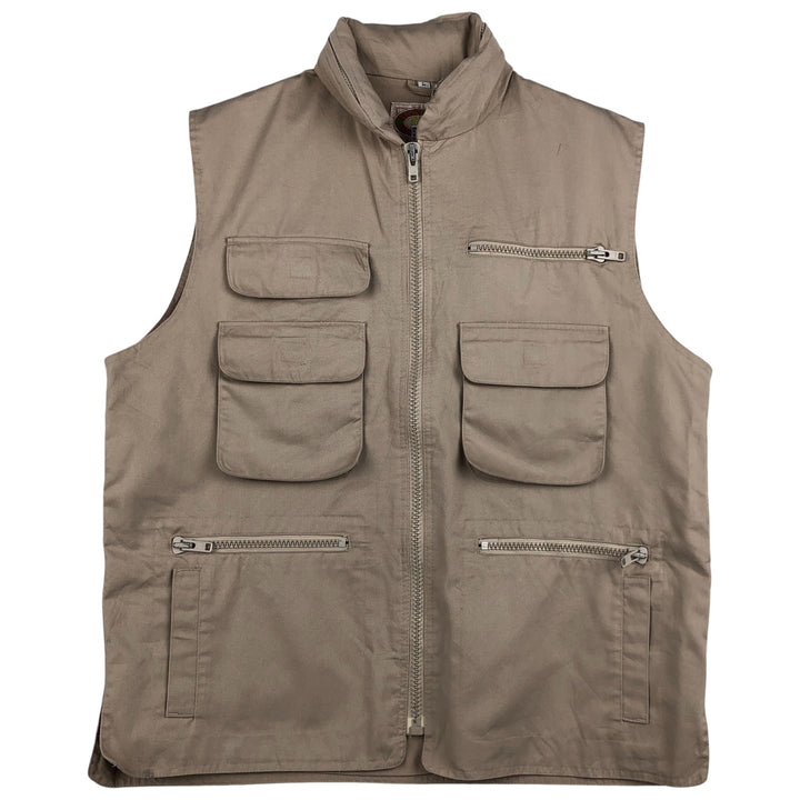 80'S Banana Republic Safari Vest Men's Size L Vintage polyester Beige type Vintage Second Hand