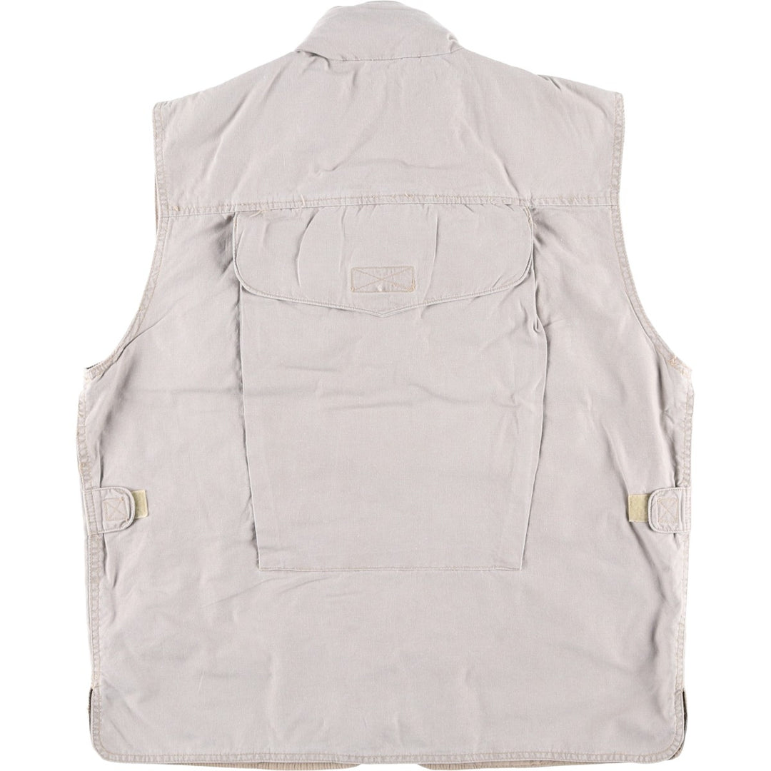 80'S Banana Republic Safari Vest, Men's Size L cotton Beige type Vintage Second Hand