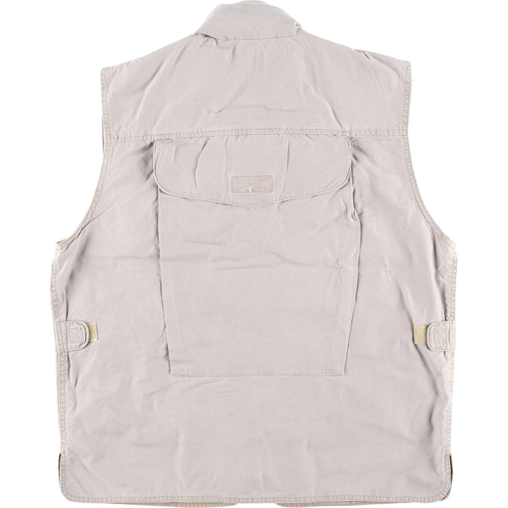 80'S Banana Republic Safari Vest, Men's Size L cotton Beige type Vintage Second Hand