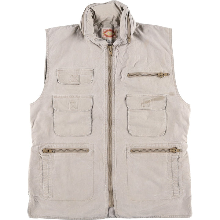 80'S Banana Republic Safari Vest Men's Size L Vintage cotton Khaki type beige Vintage Second Hand