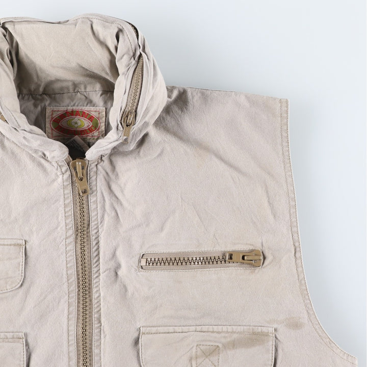 80'S Banana Republic Safari Vest Men's Size L Vintage cotton Khaki type beige Vintage Second Hand