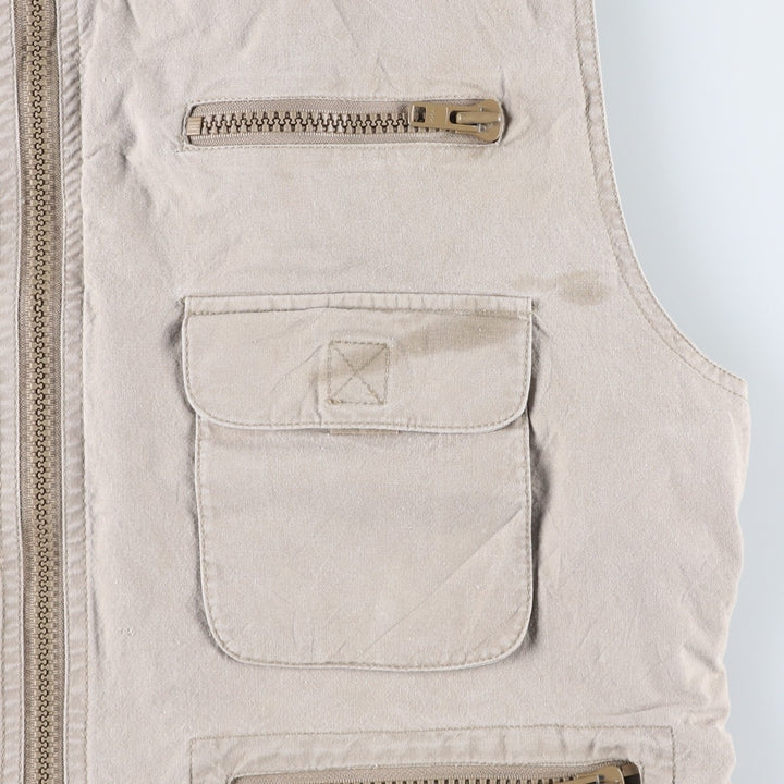 80'S Banana Republic Safari Vest Men's Size L Vintage cotton Khaki type beige Vintage Second Hand