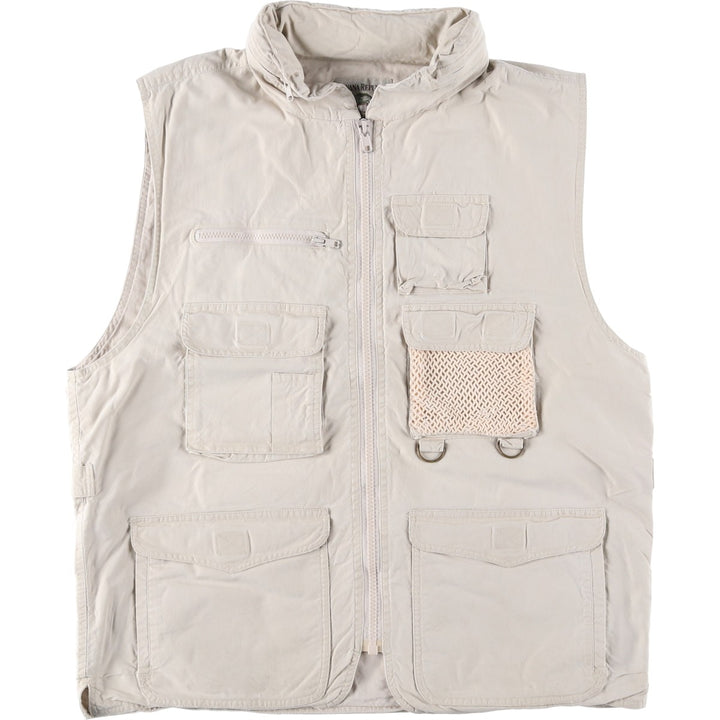 90'S Banana Republic Safari Vest, Men's Size L cotton Beige type Vintage Second Hand