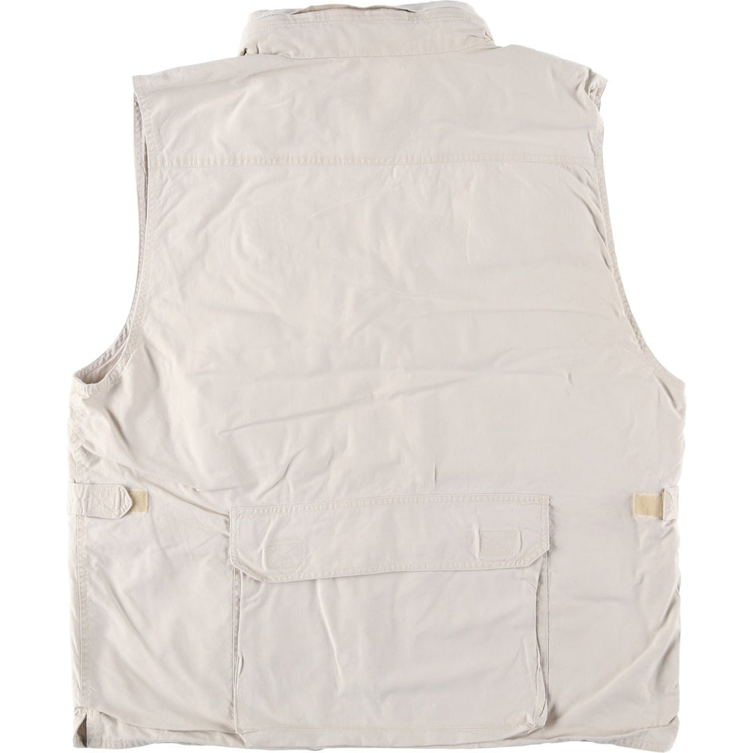 90'S Banana Republic Safari Vest, Men's Size L cotton Beige type Vintage Second Hand