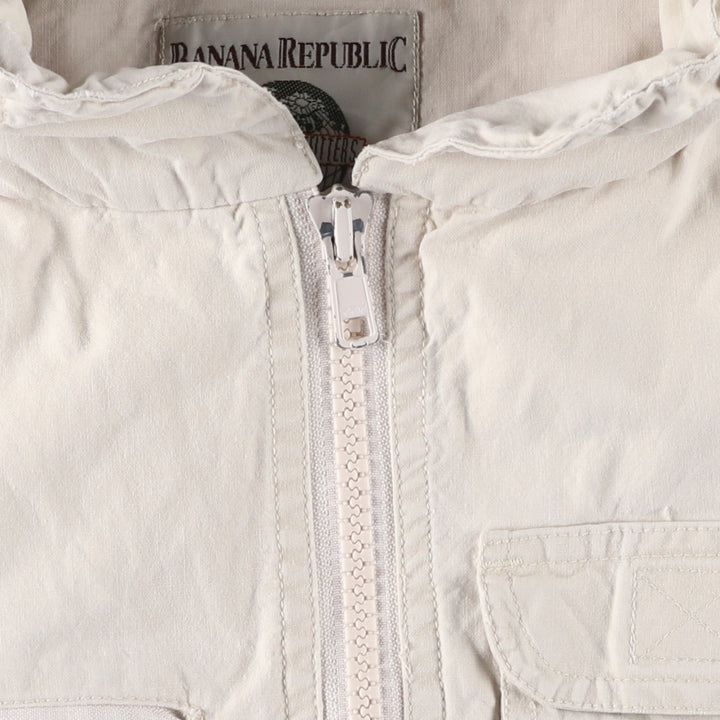 90'S Banana Republic Safari Vest, Men's Size L cotton Beige type Vintage Second Hand