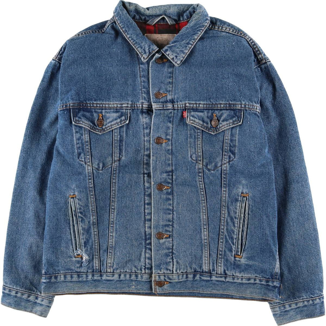 90'S Levi's Denim Jacket, Men's Size XL, Vintage cotton blue type Vintage Second Hand