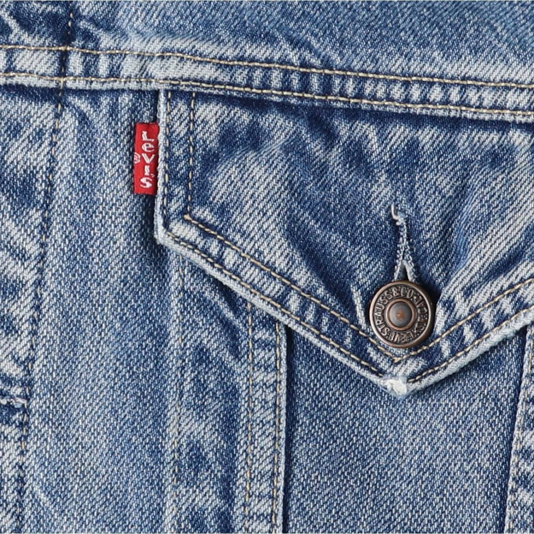 90'S Levi's 70605-0216 Denim Jacket, Men's Size Medium, Vintage cotton blue type Vintage Second Hand