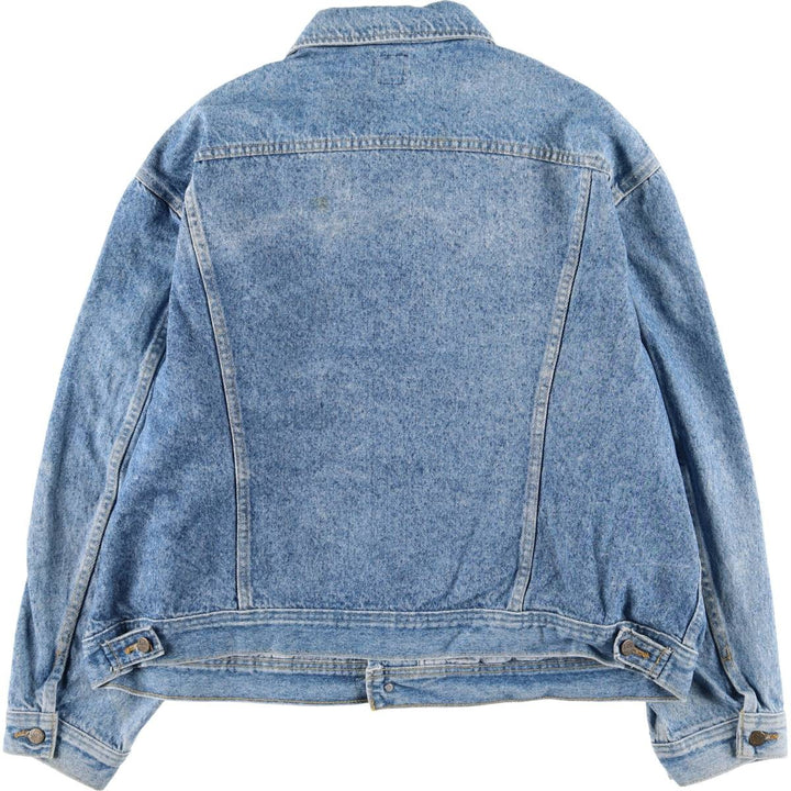 Vintage Lee denim jacket from the 1980'S to 1990s, made in the USA, men's size XXL cotton blue type Vintage Second Hand