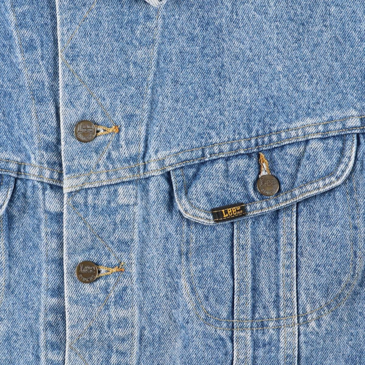 Vintage Lee denim jacket from the 1980'S to 1990s, made in the USA, men's size XXL cotton blue type Vintage Second Hand