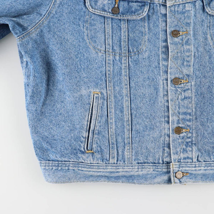 Vintage Lee denim jacket from the 1980'S to 1990s, made in the USA, men's size XXL cotton blue type Vintage Second Hand