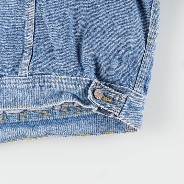 Vintage Lee denim jacket from the 1980'S to 1990s, made in the USA, men's size XXL cotton blue type Vintage Second Hand