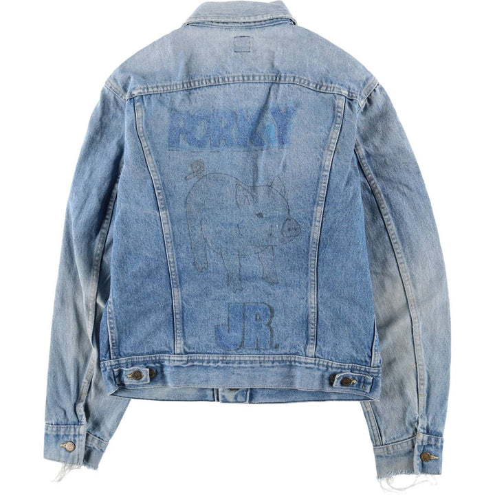 Vintage Lee denim jacket from the 1980'S to 1990s, made in the USA, size L, men's. cotton blue type Vintage Second Hand