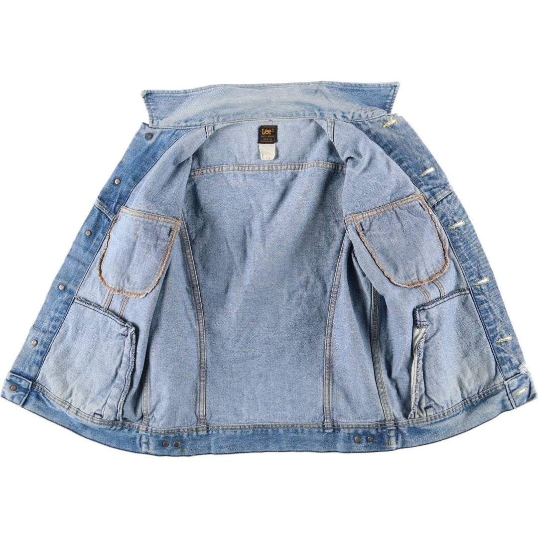 Vintage Lee denim jacket from the 1980'S to 1990s, made in the USA, size L, men's. cotton blue type Vintage Second Hand