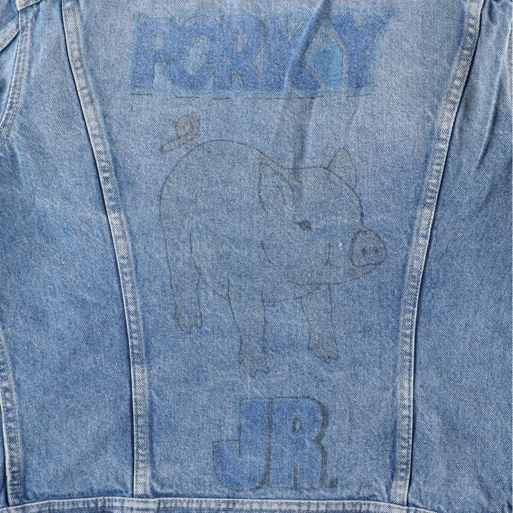 Vintage Lee denim jacket from the 1980'S to 1990s, made in the USA, size L, men's. cotton blue type Vintage Second Hand