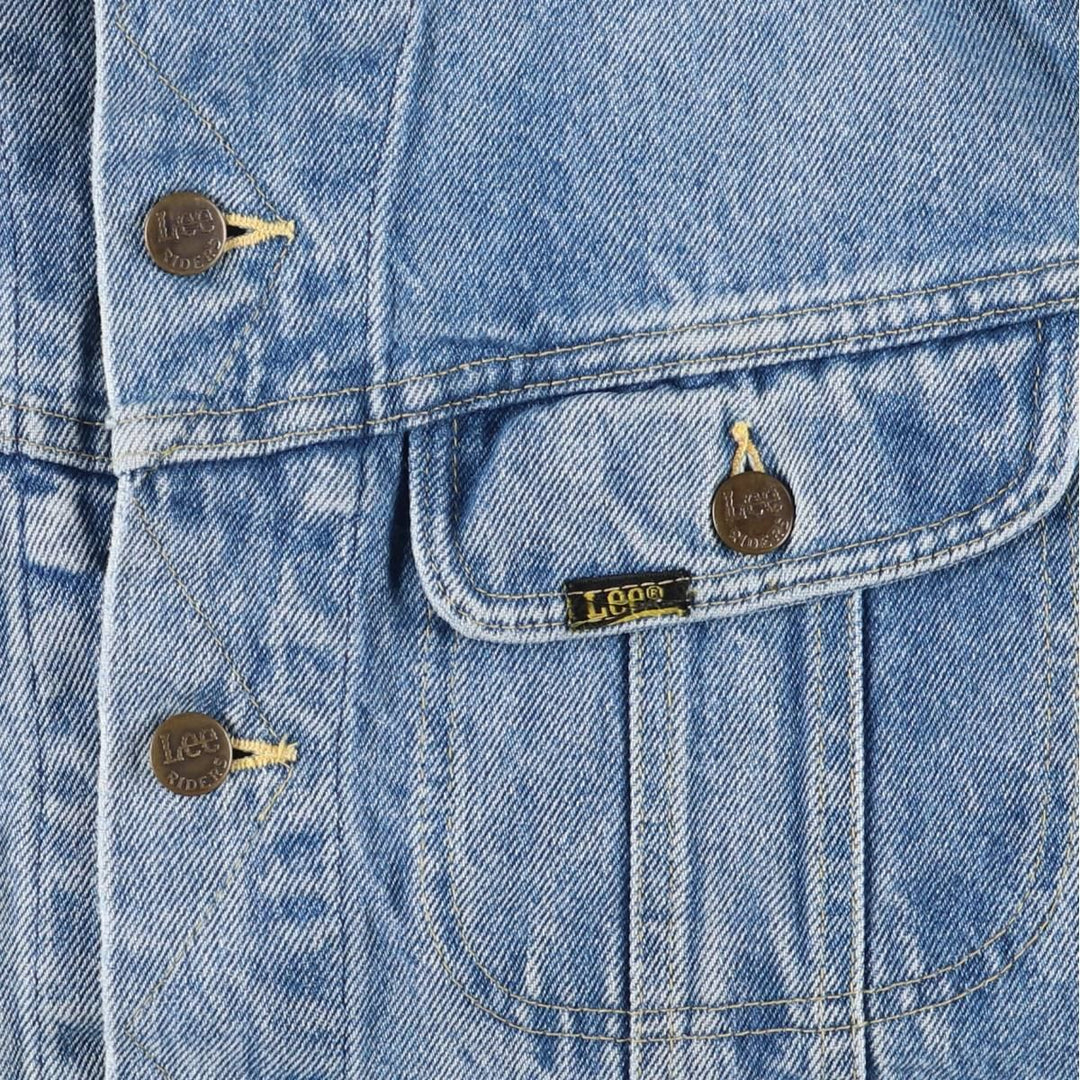 Vintage Lee denim jacket from the 1980'S to 1990s, made in the USA, size L, men's. cotton blue type Vintage Second Hand