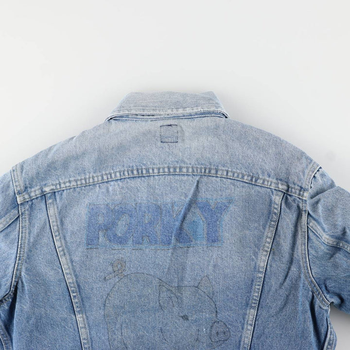 Vintage Lee denim jacket from the 1980'S to 1990s, made in the USA, size L, men's. cotton blue type Vintage Second Hand