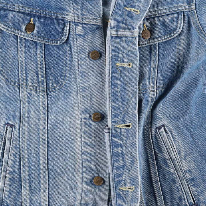 Vintage Lee denim jacket from the 1980'S to 1990s, made in the USA, size L, men's. cotton blue type Vintage Second Hand