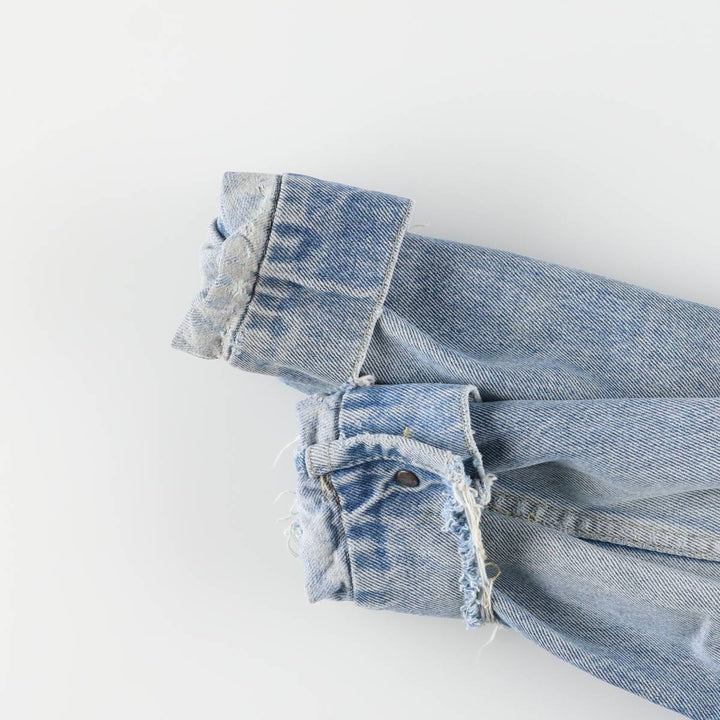 Vintage Lee denim jacket from the 1980'S to 1990s, made in the USA, size L, men's. cotton blue type Vintage Second Hand