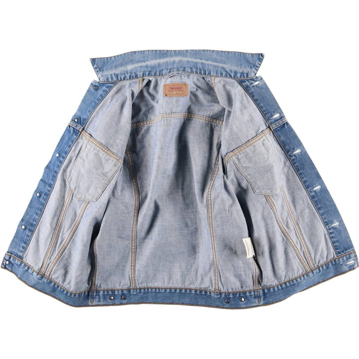 2000'S Levi's Euro Model Denim Jacket, Men's Size XL cotton blue type Vintage Second Hand