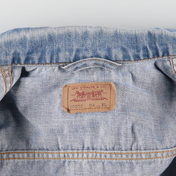 2000'S Levi's Euro Model Denim Jacket, Men's Size XL cotton blue type Vintage Second Hand