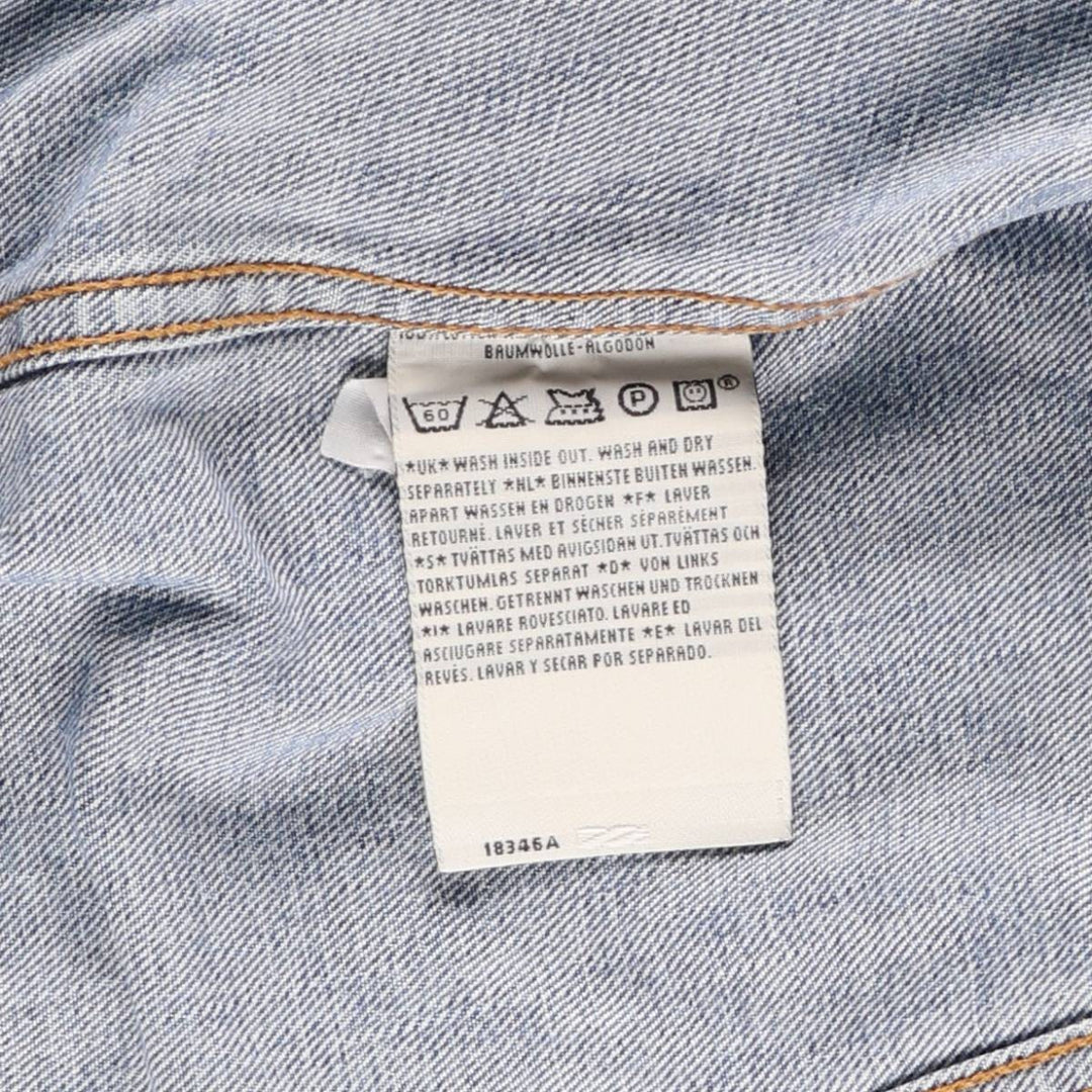 2000'S Levi's Euro Model Denim Jacket, Men's Size XL cotton blue type Vintage Second Hand