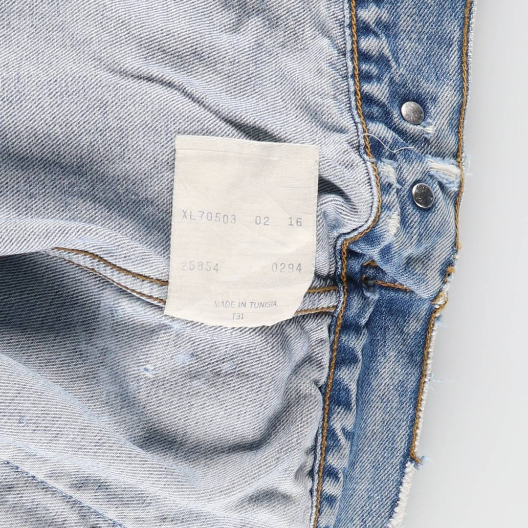 90'S Levi's 70503-0216 Denim Jacket, Men's Size XL, Vintage cotton blue type Vintage Second Hand