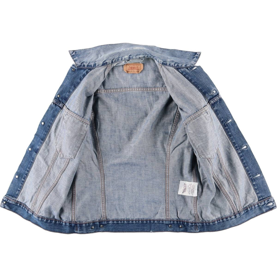 2000'S Levi's Euro Model Denim Jacket, Men's Size XL cotton blue type Vintage Second Hand