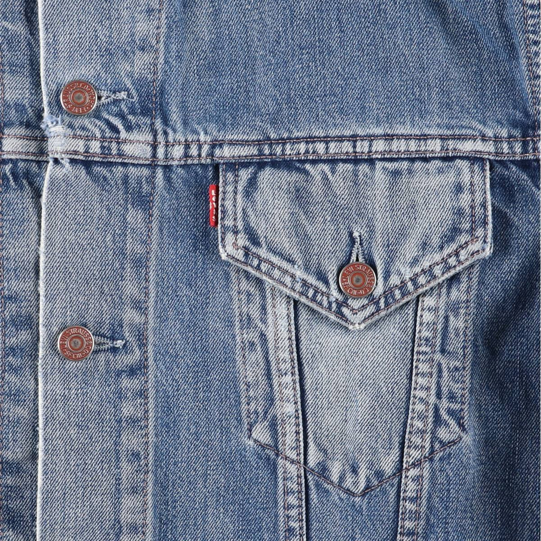 2000'S Levi's Euro Model Denim Jacket, Men's Size XL cotton blue type Vintage Second Hand