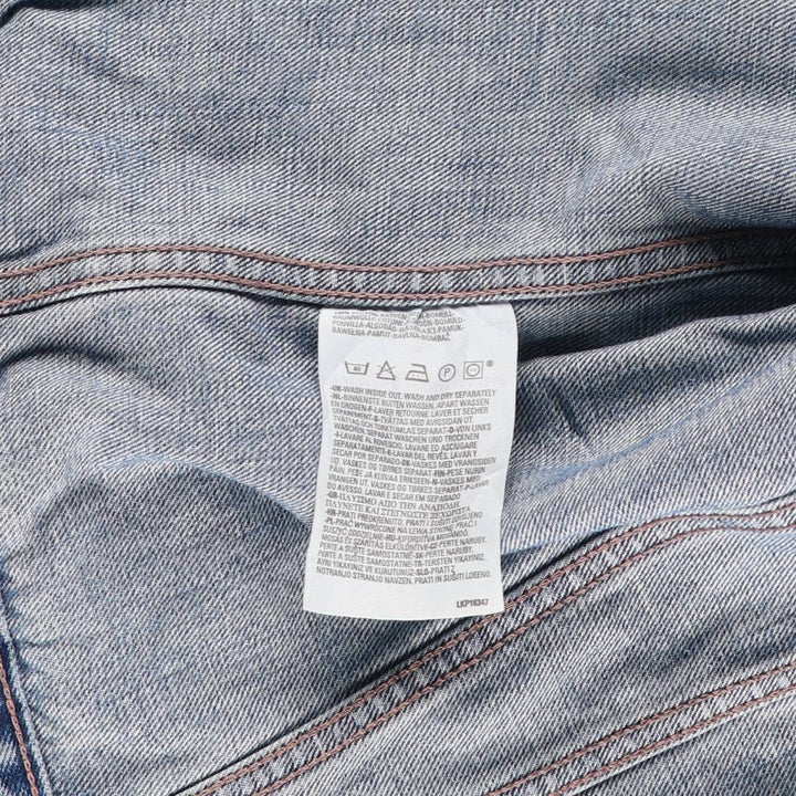 2000'S Levi's Euro Model Denim Jacket, Men's Size XL cotton blue type Vintage Second Hand