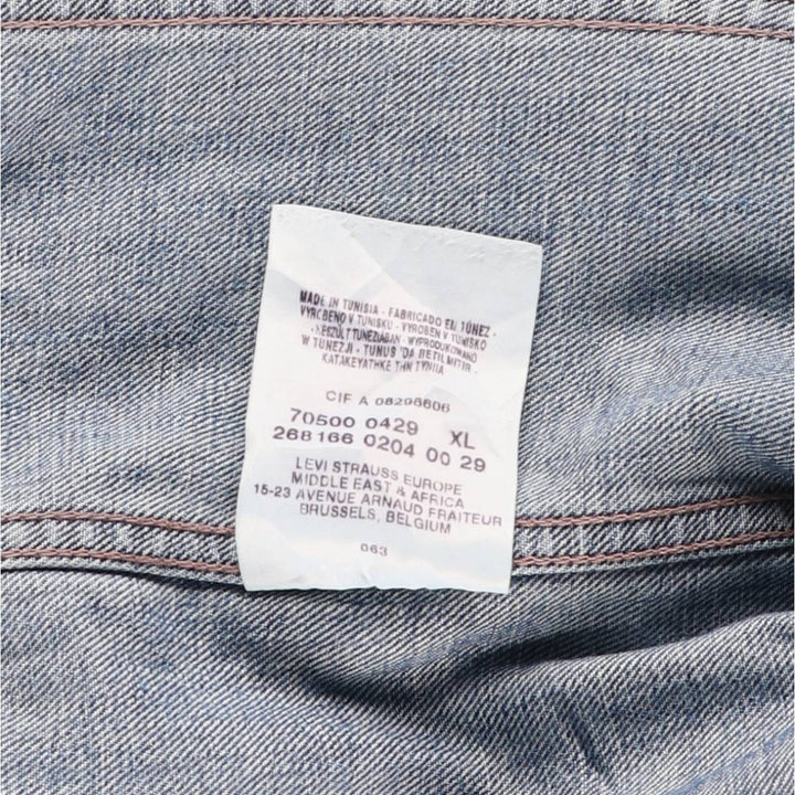 2000'S Levi's Euro Model Denim Jacket, Men's Size XL cotton blue type Vintage Second Hand