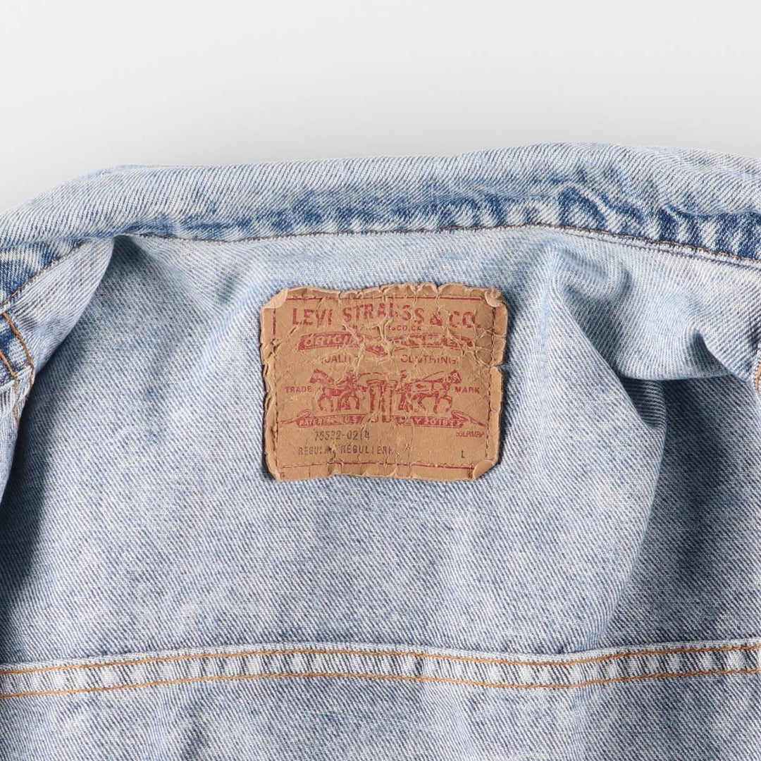 Levi's denim jacket, made in Canada, men's size L cotton blue type Vintage Second Hand