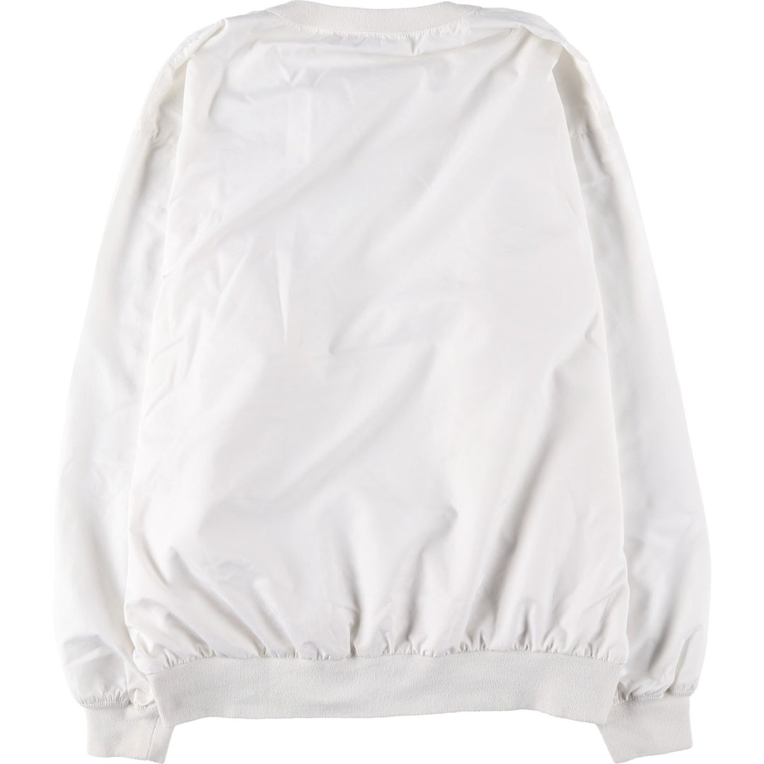 90s~00'S Ralph Lauren POLO GOLF Warm-up pullover for men (size L) polyester white type Vintage Second Hand