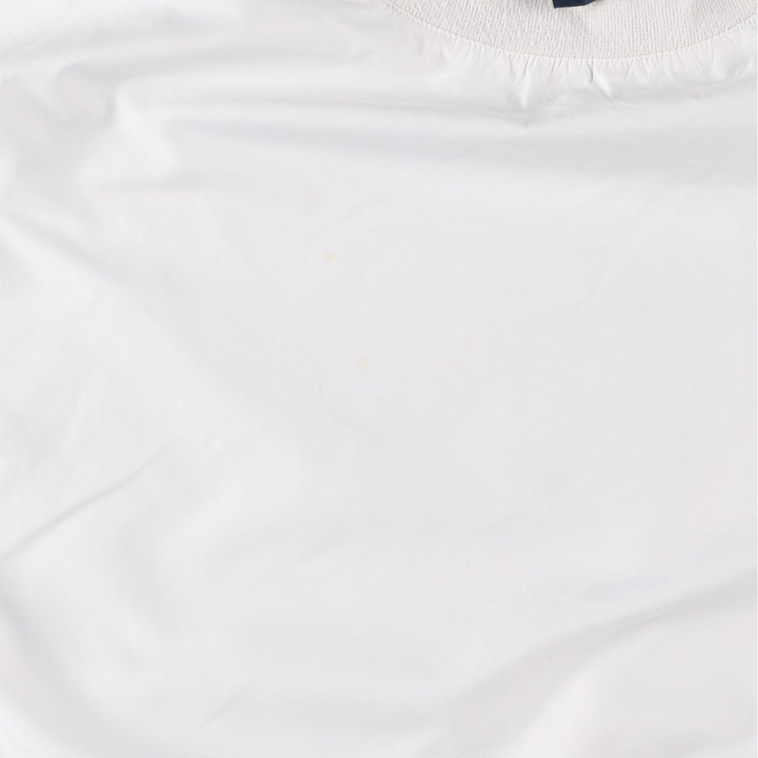 90s~00'S Ralph Lauren POLO GOLF Warm-up pullover for men (size L) polyester white type Vintage Second Hand