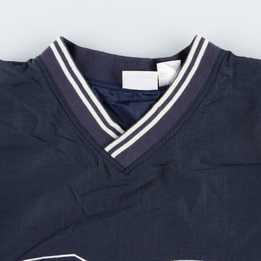 Oversized 90'S Reebok V-neck warm-up pullover, men's size XXXL, vintage unclear navy blue type Vintage Second Hand