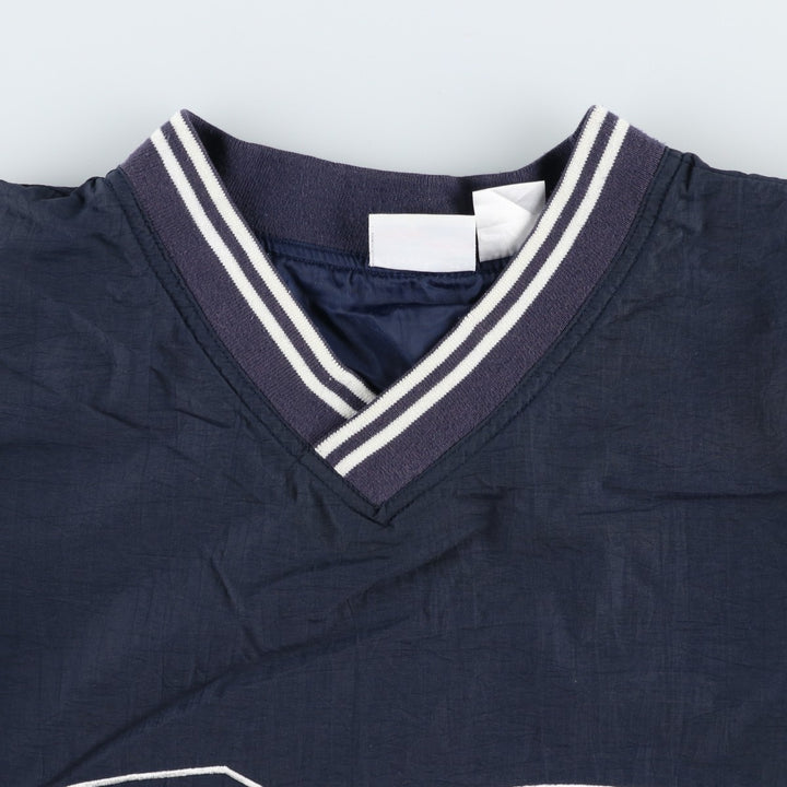 Oversized 90'S Reebok V-neck warm-up pullover, men's size XXXL, vintage unclear navy blue type Vintage Second Hand