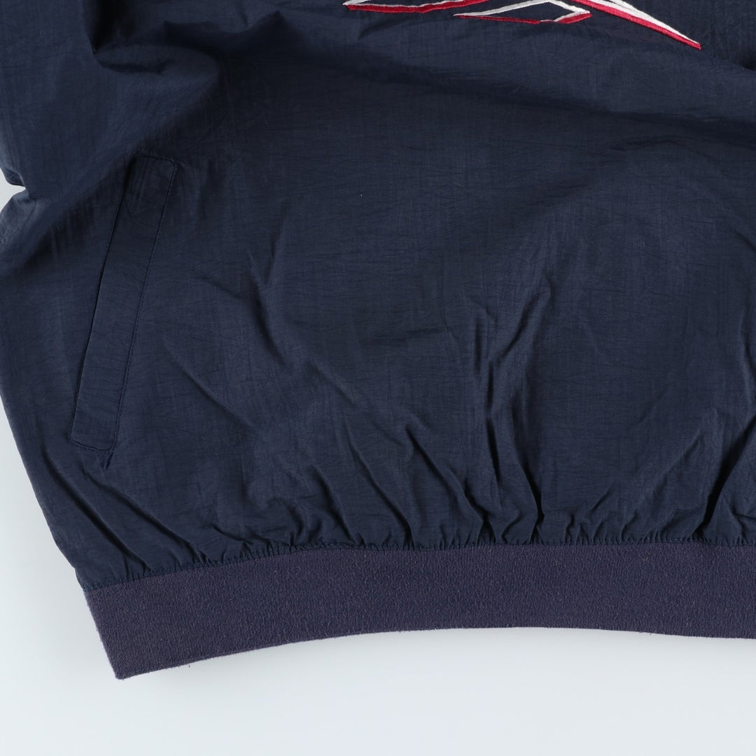 Oversized 90'S Reebok V-neck warm-up pullover, men's size XXXL, vintage unclear navy blue type Vintage Second Hand