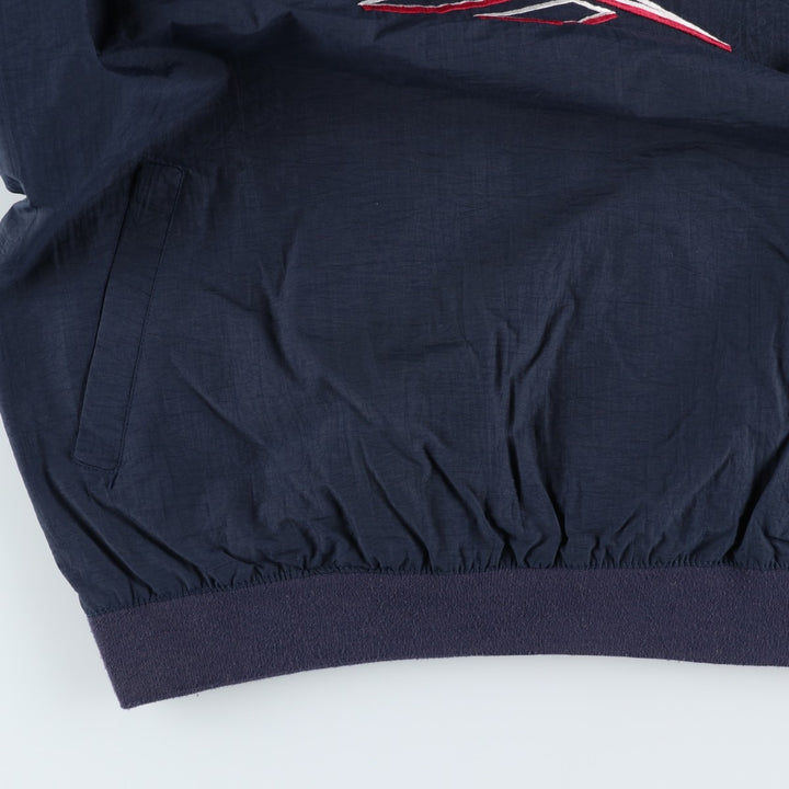 Oversized 90'S Reebok V-neck warm-up pullover, men's size XXXL, vintage unclear navy blue type Vintage Second Hand