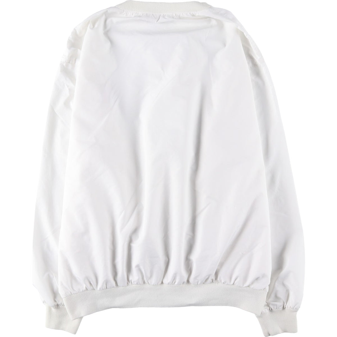 90s~00'S Ralph Lauren POLO GOLF Warm-up pullover for men, size XL polyester white type Vintage Second Hand