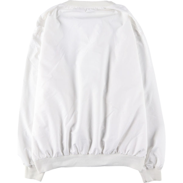 90s~00'S Ralph Lauren POLO GOLF Warm-up pullover for men, size XL polyester white type Vintage Second Hand