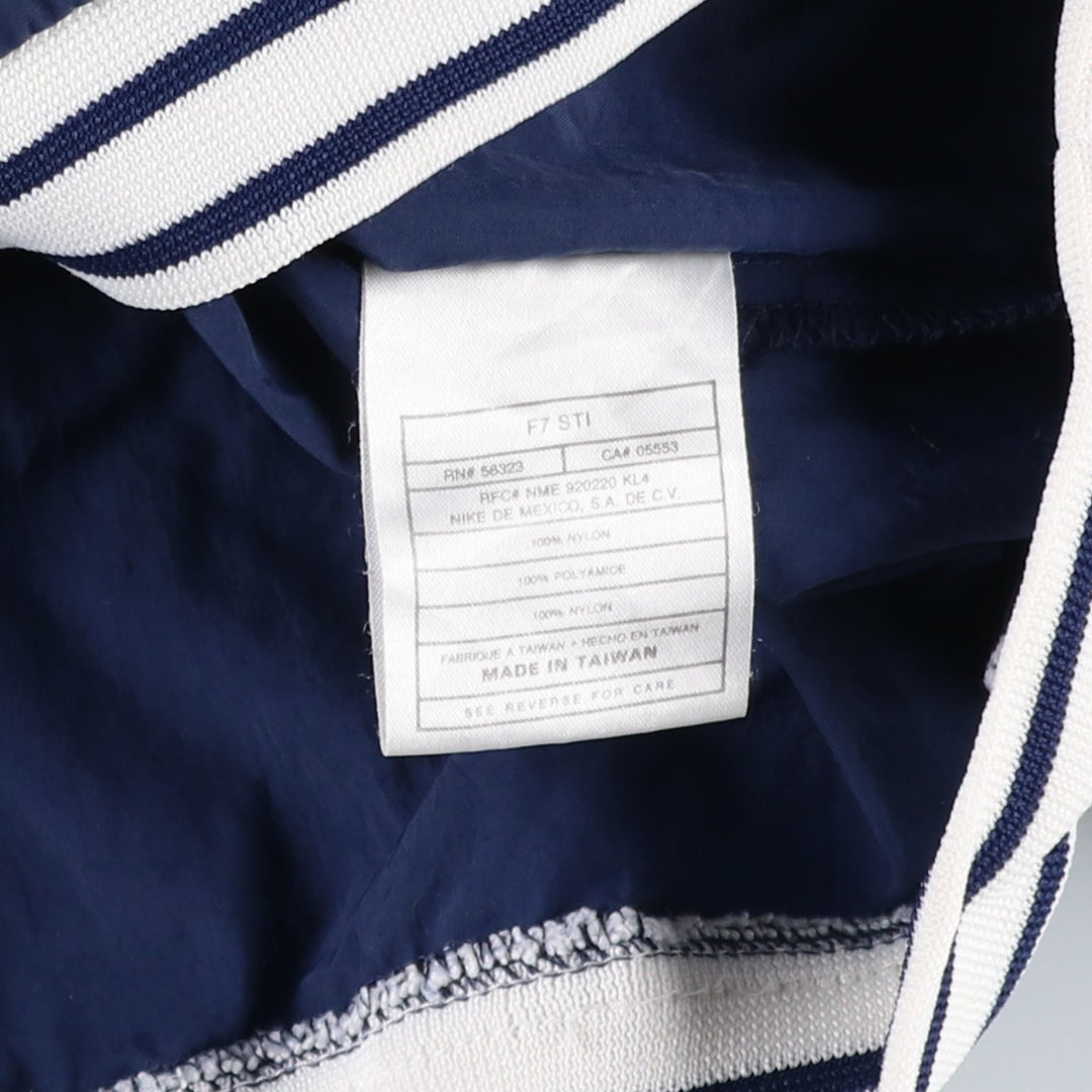 90'S Nike V-neck nylon pullover, men's XL size, vintage Nylon navy blue type Vintage Second Hand