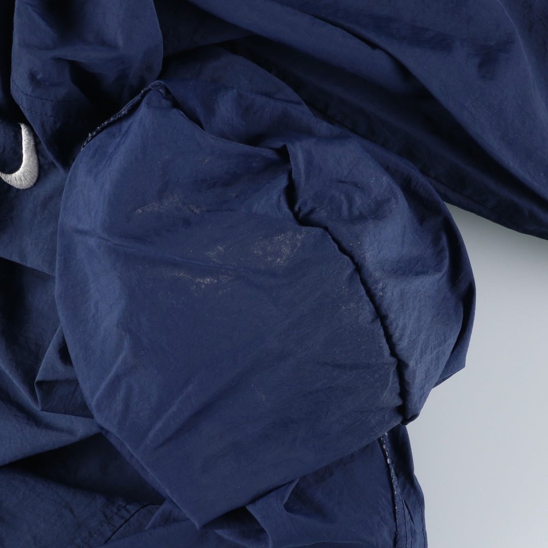 90'S Nike V-neck nylon pullover, men's XL size, vintage Nylon navy blue type Vintage Second Hand
