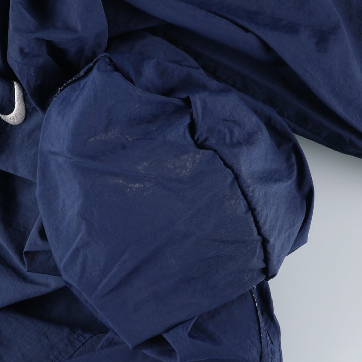 90'S Nike V-neck nylon pullover, men's XL size, vintage Nylon navy blue type Vintage Second Hand