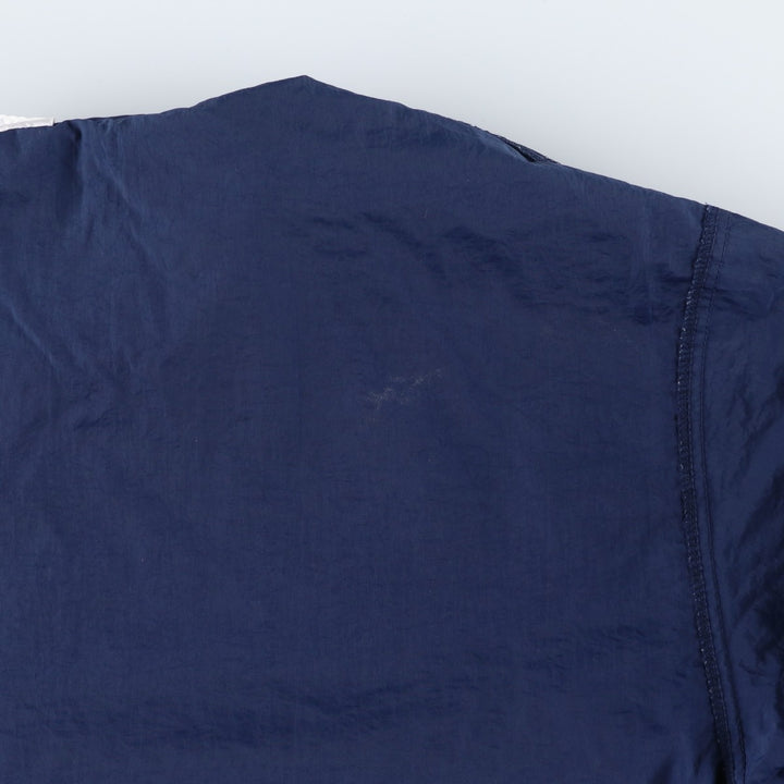 90'S Nike V-neck nylon pullover, men's XL size, vintage Nylon navy blue type Vintage Second Hand