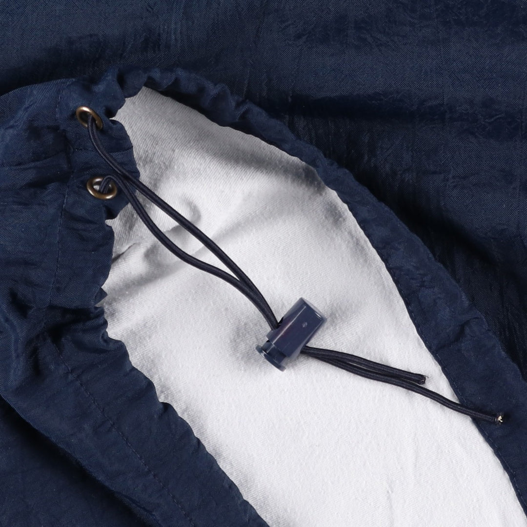 90'S Champion V-neck warm-up pullover, men's size L, vintage polyester navy blue type Vintage Second Hand